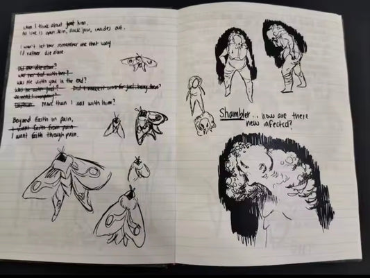 مذكرة ايلي Ellie notebook last of us 2🌿🎡🎠🦖🦒👩‍🚀🪕🐺⌚️🚀📓